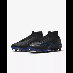 Nike Zoom Superfly 9 Academy FG/MG Black Blue Soccer Cleats Men’s 10 DJ5625-040